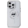 Karl Lagerfeld KLHMP14LHLSCHH iPhone 14  Pro 6.1 biały/white hardcase IML Metal Choupette Head MagSafe
